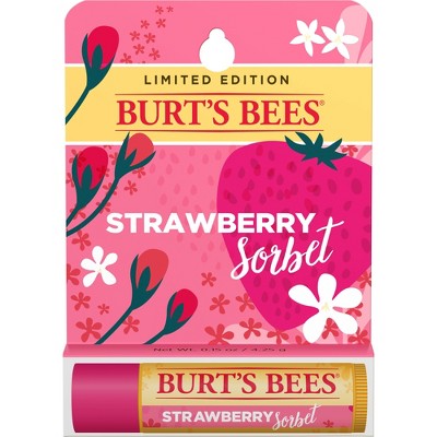 Burt's Bees Lip Balm - Strawberry Sorbet - 0.15oz