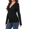 Womens Knit Cardigan V Neck Front Button Lightweight Sweater Cable Knit Hollow Out Cardigan Slim Fit Knitwear Crochet Sweater - 2 of 4