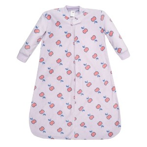 Hudson Baby Infant Girls Long-Sleeve Fleece Sleeping Bag, Apple - 1 of 2