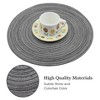 Aoibox Braided Round Placemats Set of 6, Woven Washable Non-Slip Table Mats for Kitchen Dining, Heat Resistant Fabric Indoor Outdoor - 3 of 4