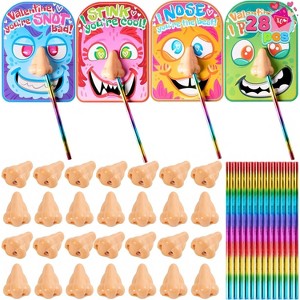 Joyfy 28PCS Valentines Day Stationery Kids Gift Set, Funny Nose Pencils with Cards Perfect for Classroom Exchange Party Favors - 1 of 4