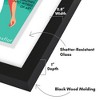 Americanflat 12.5x15 Magazine Frame with Shatter-Resistant Glass - Magazine Display with Engineered Wood - Signature Float Collection - Black - 3 of 4