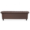 Dolonm 84.65" 3-Seater Chesterfield: Easy-Clean PU Leather, Solid Wood Frame, Plush Foam & Springs - Formal Living Room - 4 of 4