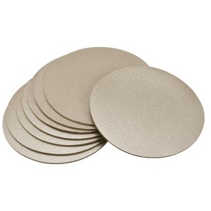 Unique Bargains PU Heat Resistant Waterproof Oil Proof Coasters 8 Pcs 4.02" - 1 of 4