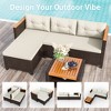 Heynemo 3-Piece Patio Furniture Set, All-Weather PE Rattan Outdoor Sectional with Storage Table, L Shape Outdoor Couch with Cushions - 2 of 4