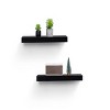 SEVOBAL Decorative Bookshelf 3 Set Floating Shelves Wall Mounted Wood Shelves Wall Decor Storage Picture Ledge Shelf, Black, 15.75"*3.94"*1.18" - 3 of 4
