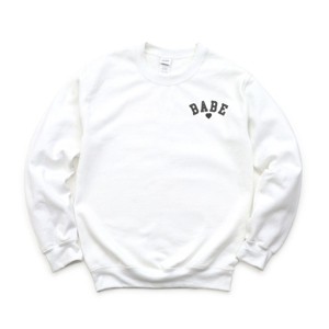 Simply Sage Market Embroidered Babe Heart Sweatshirt - 1 of 4