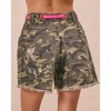 Women's Braided Pink Belt Camouflage Shorts - BiBi - 2 of 2