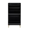 Okak Rattan Shoe Cabinet, Freestanding Shoe Organizer with 3 Flip Drawers, Shoe Storage Cabinet for Entryway, Living Room, Hallway - 4 of 4