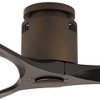 52" Casa Vieja Rustic Farmhouse 3 Blade Indoor Hugger Ceiling Fan with Remote Control Oil Rubbed Bronze Matte Black Wood for Living House Dining Room - 3 of 4