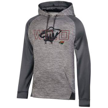 NHL Minnesota Wild Men's Gray Performance Hooded Sweatshirt