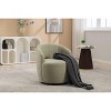 Swivel Accent Chair, Round Rotating Base, Ergonomic Backrest, 360 ° Rotating Upholstered Living Room Chair - 2 of 4