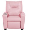 LOVMOR Kids Recliner Chair, Kid Upholstered Couch with Cup Holder, Footrest&Backrest, Toddlers Velvet Recliner w/ Headrest&Footrest - 4 of 4