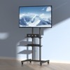 VEVOR Mobile TV Stand, Mobile TV Cart for 32 to 70 inch TVs, Height Adjustable Portable TV Stand with Wheels, Double Tray for Audio-Visual Devices - 2 of 4