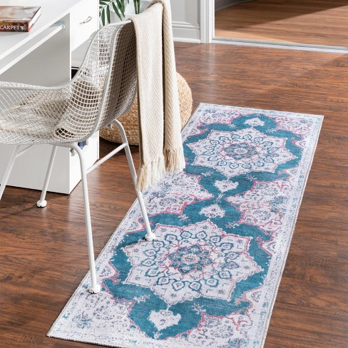 Unique Loom 2' 0 X 9' 10 Renaissance Roma Teal Green Area Rug : Target