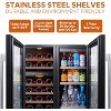 Ca'Lefort 15" Wine and Beverage Fridge Cooler Combo, Hold 80 Cans and 28 Bottles Freestanding & Built-in for Kitchen Office - 3 of 4