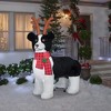 Gemmy Christmas Airblown Inflatable Mixed Media Border Collie Dog, 2.5 ft Tall, White - 2 of 2
