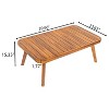 Christopher Knight Home Tyvon Outdoor 4 Piece Acacia Wood Conversation Set with Rope Weave Seating and Slatted Coffee Table - 4 of 4