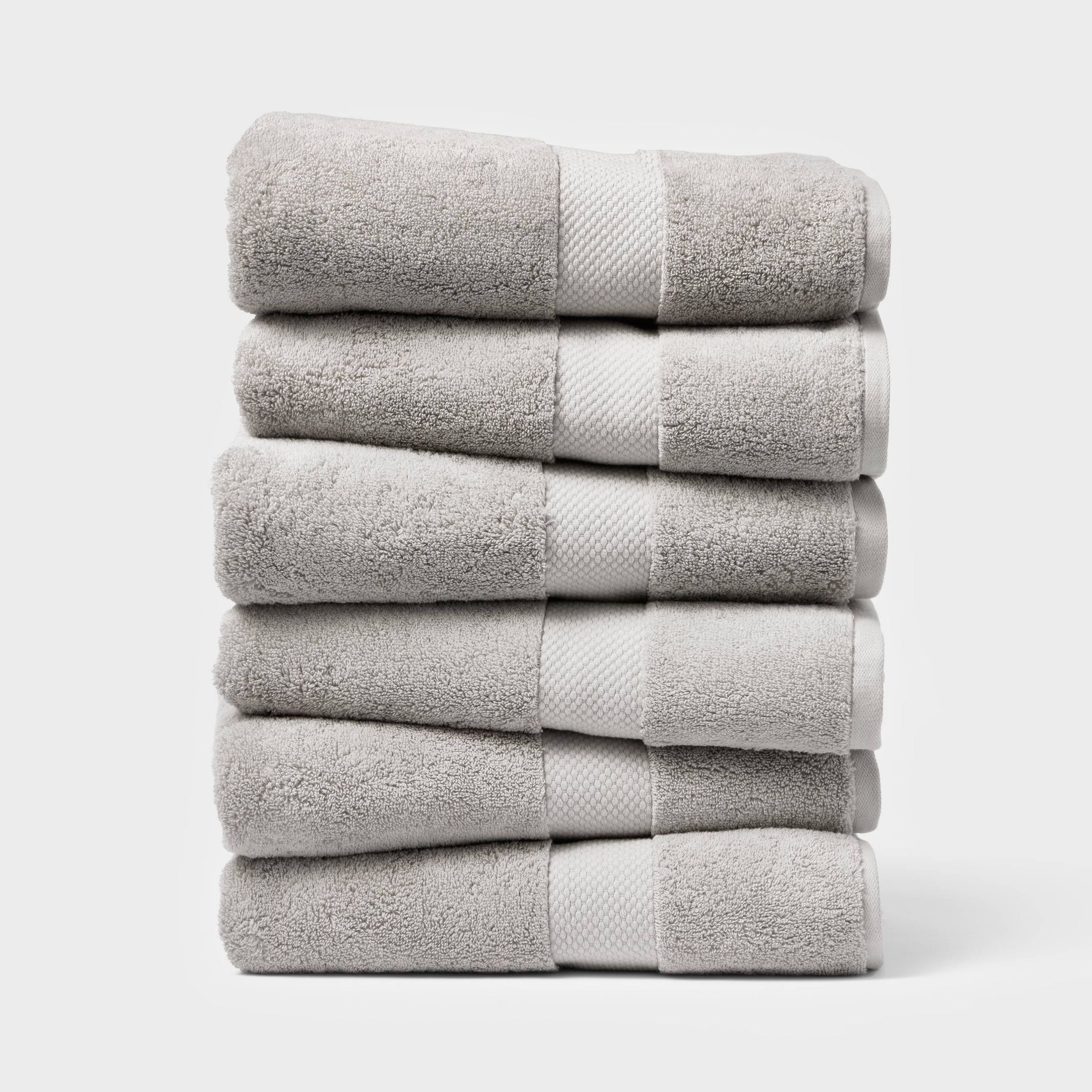 Threshold™ 6 Pack Performance Plus Bath Towel Light Gray