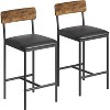 TackView 4 Pack Counter Height Bar Stools, Upholstered Barstools with Backrest and Footrest, Kitchen Barstools for Island, Counter Bar - 4 of 4