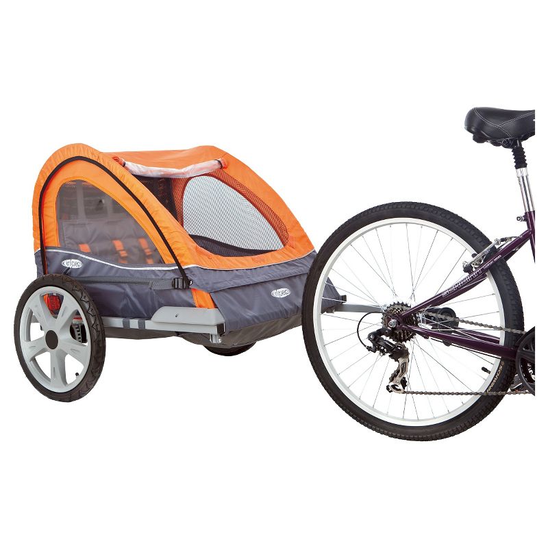 InSTEP Quick and Eazy Bicycle Trailer - Orange/ Gray (Double), 1 of 5