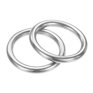 Unique Bargains 316 Stainless Steel Multi-Purpose Welded Heavy Duty O Rings for Crafts Silver - 1 of 4