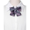INSPIRE CHIC Women's Pre-tied Plaid Adjustable Elastic Band Casual Bow Ties - 4 of 4