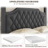 Canopy Bed Frame - Upholstered Headboard, 4-Poster Design, No Box Spring Needed, Wood Slat Support - 4 of 4