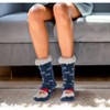 5 Star Super Deals Christmas Fuzzy Faux Shearling Socks, Warm Thick Fleece Thermal w/ Nonslip Grippers, Christmas Stockings - 2 Pairs - 2 of 4