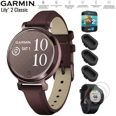 Garmin Lily 2 Classic Bronze with Leather Band Smartwatch+2 Year Warranty Bundle