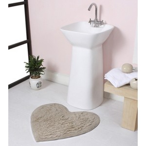 Bell Flower Collection Cotton Floral Pattern Tufted Bath Rug - Home Weavers - 1 of 4