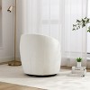 360° Swivel Accent Chair Set Of 2 Comfy Chenille Swivel Lounge Chair Arm Chair Single Sofa ,Swivel Barrel Chair For Living Room-Cuddlewood - 3 of 4