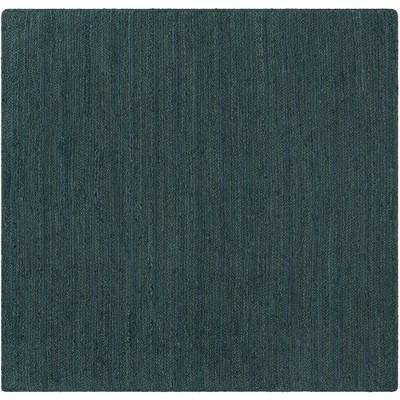 Handmade Green Braided Jute Square Indoor Area Rug