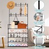 5-Tier Dustproof Entryway Hall Tree Coat Rack Shoe Rack With 8 Removable Hooks Freestanding Shoe Storage Shelf - 4 of 4