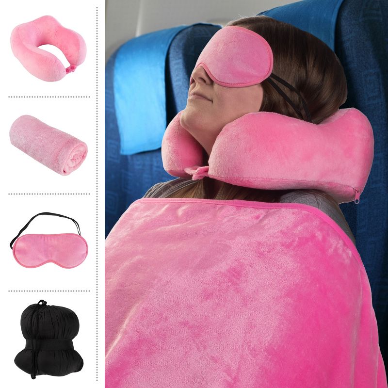 Home-Complete Travel Neck Pillow Set, 3 of 8