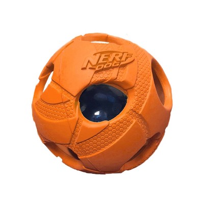 NERF Led Bash Ball Pet Toy - Orange - 3.5''