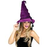 Fun World Women's Velour Witch Hat (Purple)
