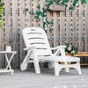 Okak Outdoor Chaise Lounge with Wheels,PP Reclining Sunbathing Chair Tanning Chaise with Back Storage Box&Lid,Patio Chair for Poolside&Beach,White - 2 of 4