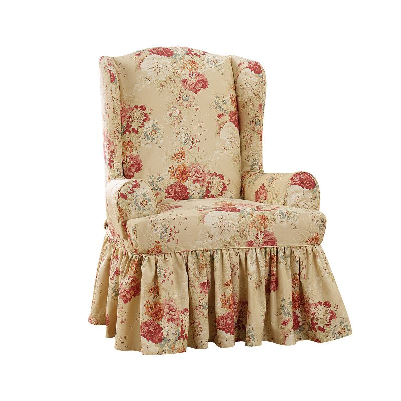 Ballad Bouquet Wing Chair Slipcover Blush - Waverly Home, 3 of 6