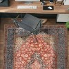 World Rug Gallery Marin Red Medallion Traditional Indoor Rug – Flatweave, Washable Surface with Non-Slip Backing - 2 of 4