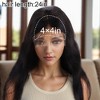 Unique Bargains Women's Straight Long Hair Wig 4x4in 180 Real Human Hair Black - 4 of 4
