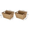 Large Hyacinth Storage Basket with Handles, 2 Pack - 2 of 4
