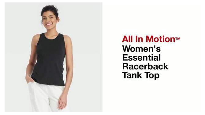 Women's Essential Racerback Tank Top - All In Motion™, 2 of 5, play video