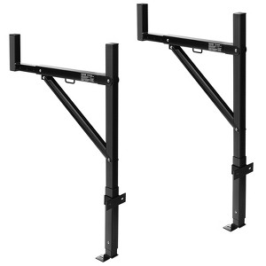 VEVOR Truck Rack, 19-34inch Extendable Truck Ladder Rack, 38.6"-43.6" Adjustable Height, 250 lbs Capacity Steel Ladder Rack for Truck, Black - 1 of 4