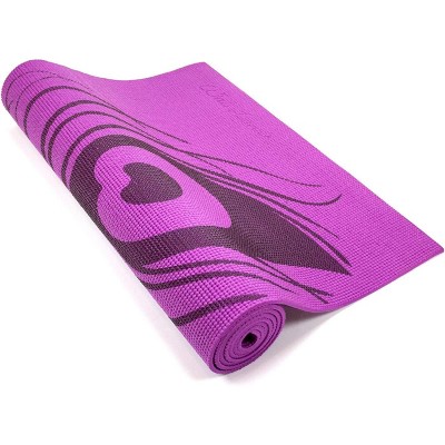 Wai Lana Yoga and Pilates Mat (Peacock Feather, Purple)- 1/4 Inch Extra Thick Non-Slip Stylish, Latex-Free, Lightweight, Optimum Comfort