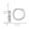 Black Bow Jewelry 1/10 Carat Diamond Huggie Round Hoop Earrings in Sterling Silver, 13mm - 4 of 4