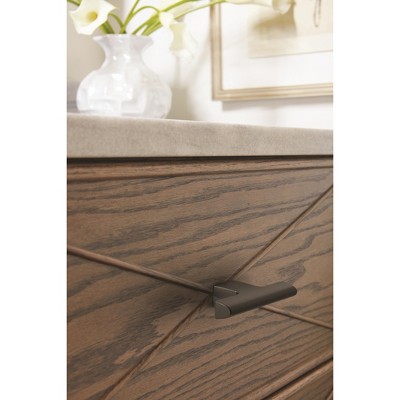 Graphite Modern T-Handle Cabinet Knob with Mounting Hardware