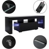 Jojoka Led Tv Cabinet with Single Drawer,Black - 4 of 4
