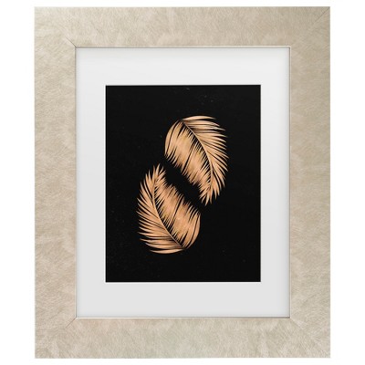 Sarah Manovski Golden Palms Black Copper 2 Matted Framed Art : Target