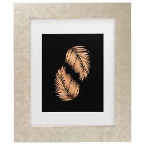 Trademark Fine Art - Sarah Manovski  Golden palms black copper 2 Matted Framed Art - 1 of 4